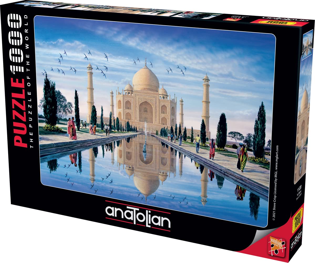 1000 Piece Jigsaw Puzzle - Taj Mahal Anatolian Puzzle #1120 | Challenging Adult Puzzle for Home Decor & Family Game Night