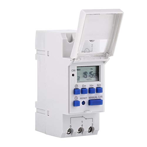 Digital Timer Switch 15A - Programmable 7-Day LCD Timer with 16 ON/Off Settings for Lamps, Fans & TVs (110V) | Perfect for Home Automation & Energy Saving