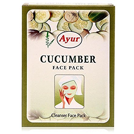 Ayur Herbal Cucumber (Kheera) Cleanser Face Pack Powder - 6 Pack (100g Each, 600g Total) for Glowing Skin | Natural Face Wash & Exfoliator for Daily Skincare Routine