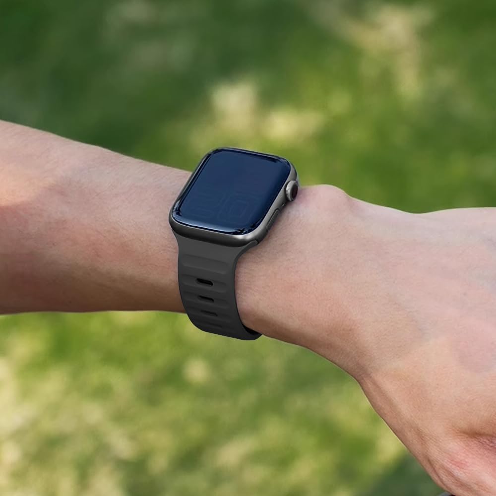 Premium Soft Silicone Sport Bands Compatible with Apple Watch Ultra/Series 10-1 (49mm/46mm/45mm/44mm/42mm/41mm/40mm/38mm) - Durable Replacement Watch Straps for Men & Women - Perfect for Workouts, Running & Everyday Wear