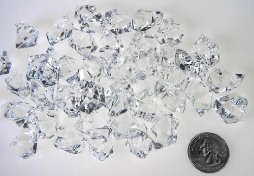 1 Pound Clear Acrylic Ice Rocks - Premium Vase Fillers & Table Scatter Decor for Weddings, Parties & Home Decoration
