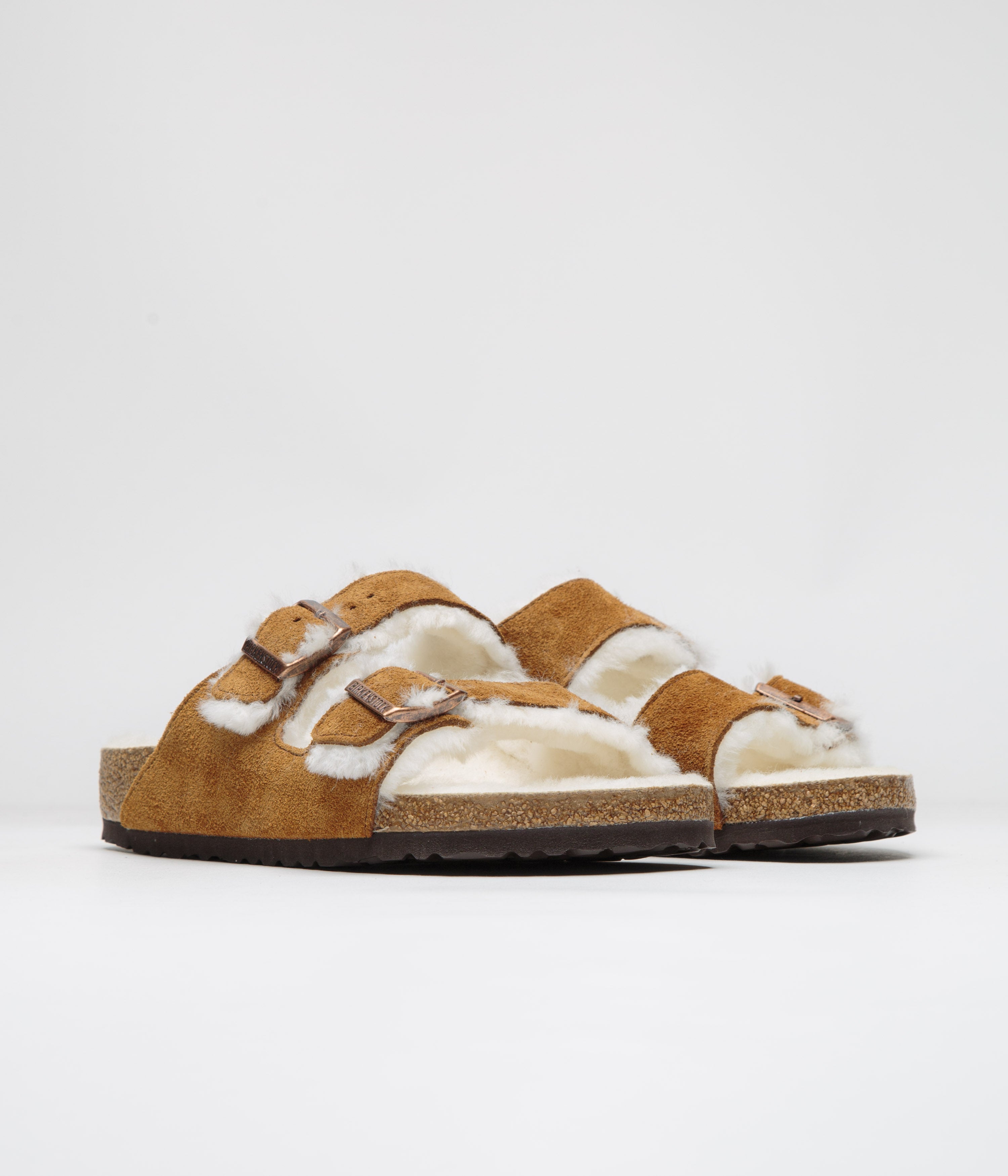 Birkenstock Arizona Shearling Sandals for Women & Men - Soft Mink Fur Lined Comfortable Slide Sandals - Perfect for Home, Travel & Casual Wear