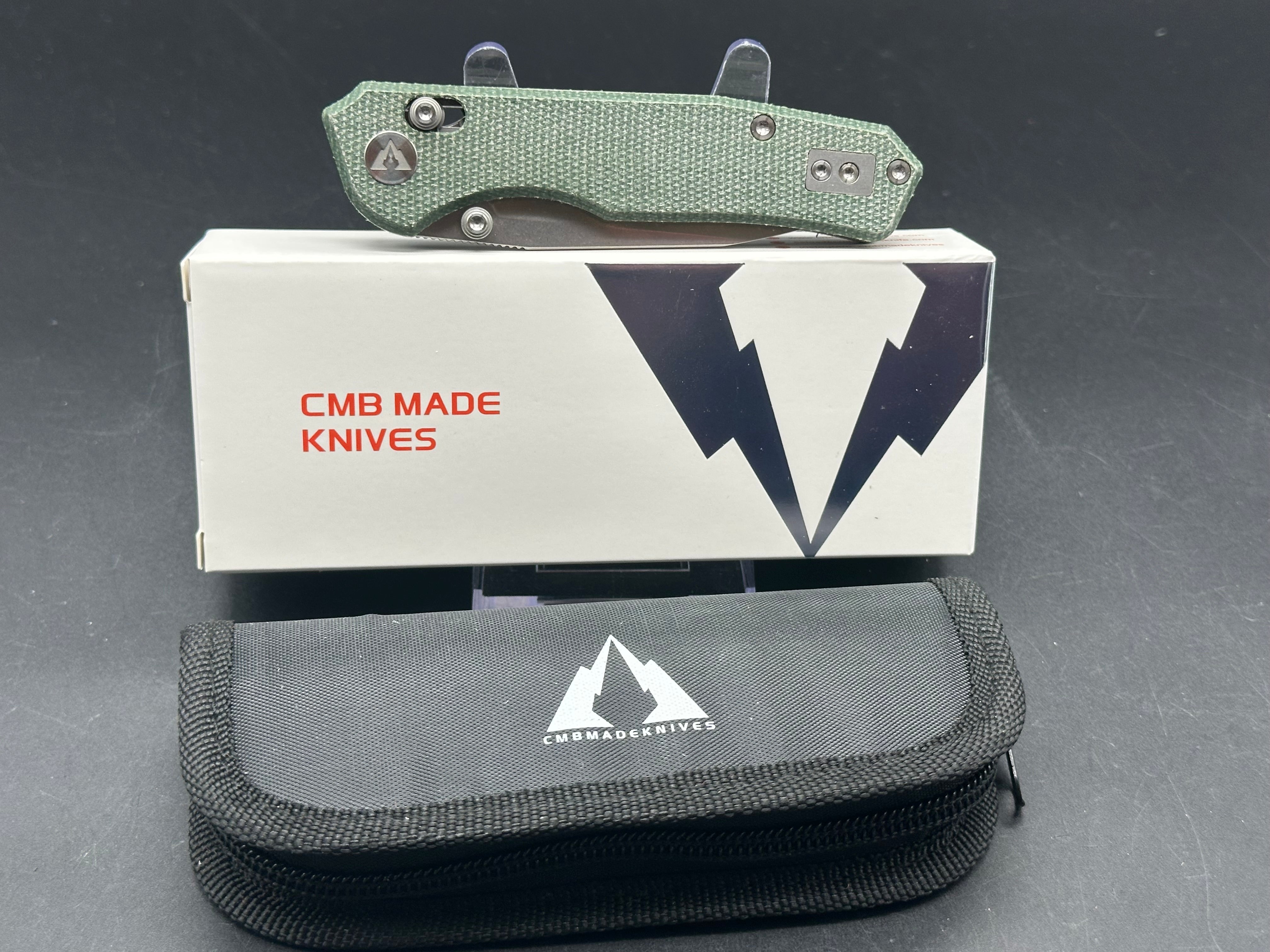 CMB Explorer Folding Knife with Micarta Handle & 14C28N Stainless Steel Blade - Plain Edge for Camping, Hiking, and Everyday Carry (EDC)
