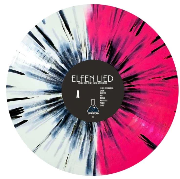Elfen Lied Anime Vinyl Record Soundtrack LP - Limited Edition Lucy Split Splatter Score Featuring Lilium OST | Perfect for Anime Collectors & Vinyl Enthusiasts, Great Gift for Music Lovers