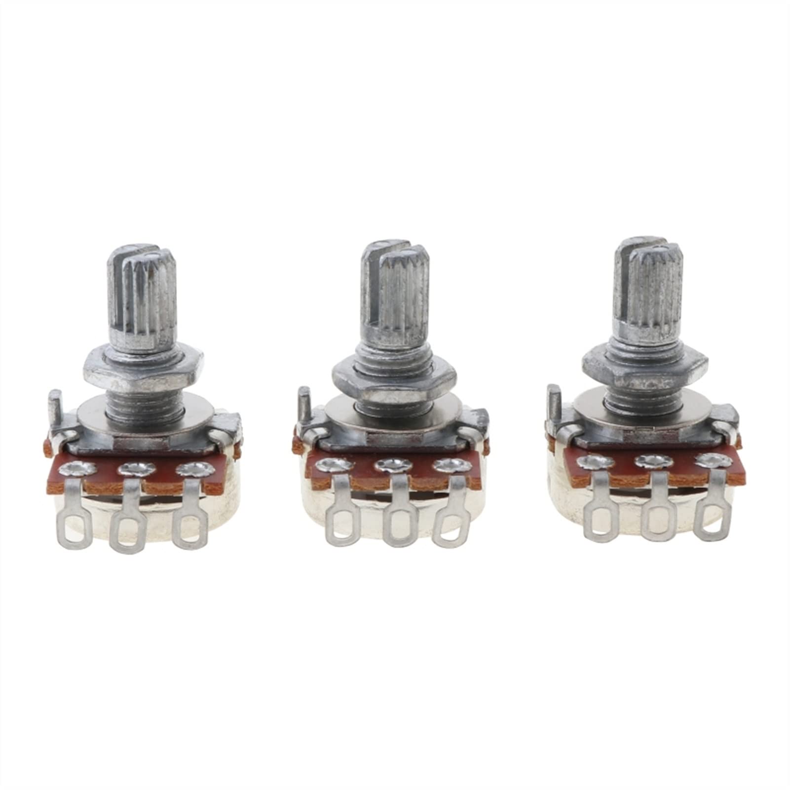 3 Pcs B250K Split Shaft Guitar Potentiometer - Audio Tone Control Knob for Electric Guitar, Bass & DIY Projects - Perfect for Volume/Tone Adjustment & Sound Customization