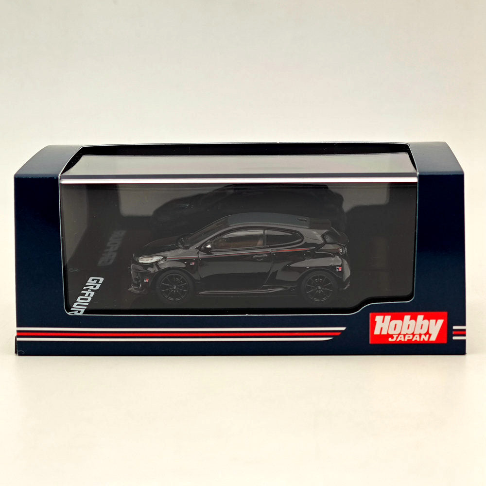 1:64 Toyota GR Four YARIS RZ High Performance Diecast Model Car - Precious Black Pearl | Hobby Japan HJ642024GBK | Collectible Toy Car for Display & Racing Enthusiasts