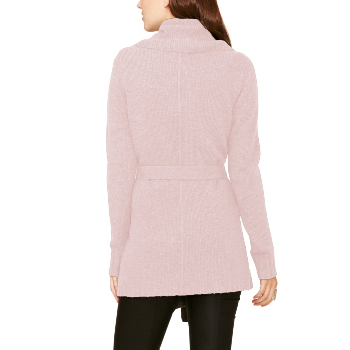 Parisbonbon Women's 100% Cashmere Long Sleeve Cardigan Sweater - Soft & Warm Doll Pink Pullover (Size S) | Perfect for Office, Date Night & Fall Layering