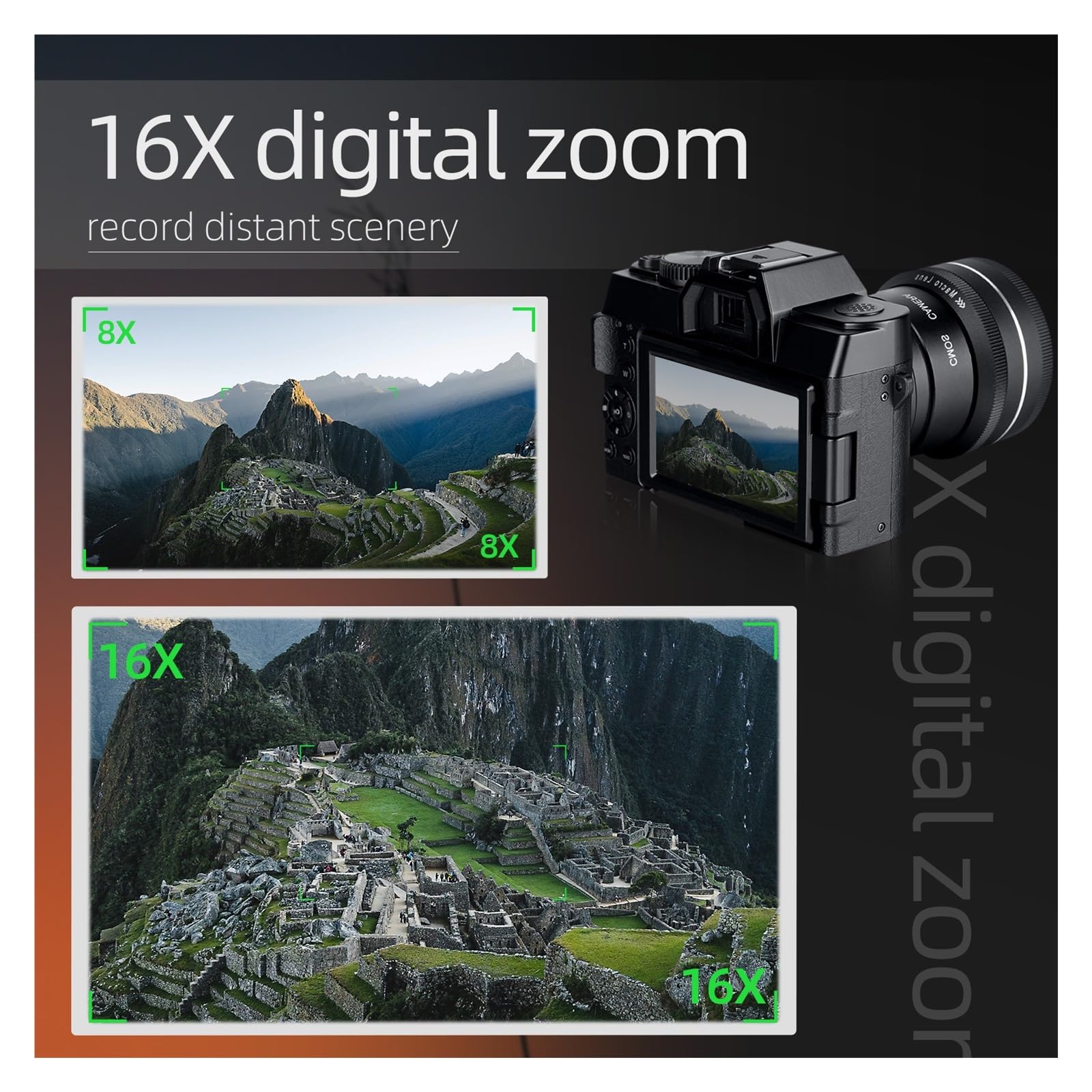 4K WiFi Digital Camera - 48MP Flip Screen Vlog Camcorder for Travel & YouTube
