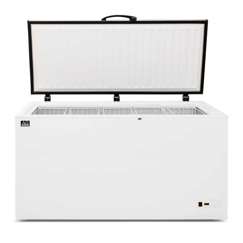 450L Stainless Steel Chest Freezer with AG Lid - Large Capacity Deep Freezer for Home, Restaurant & Commercial Kitchen Storage