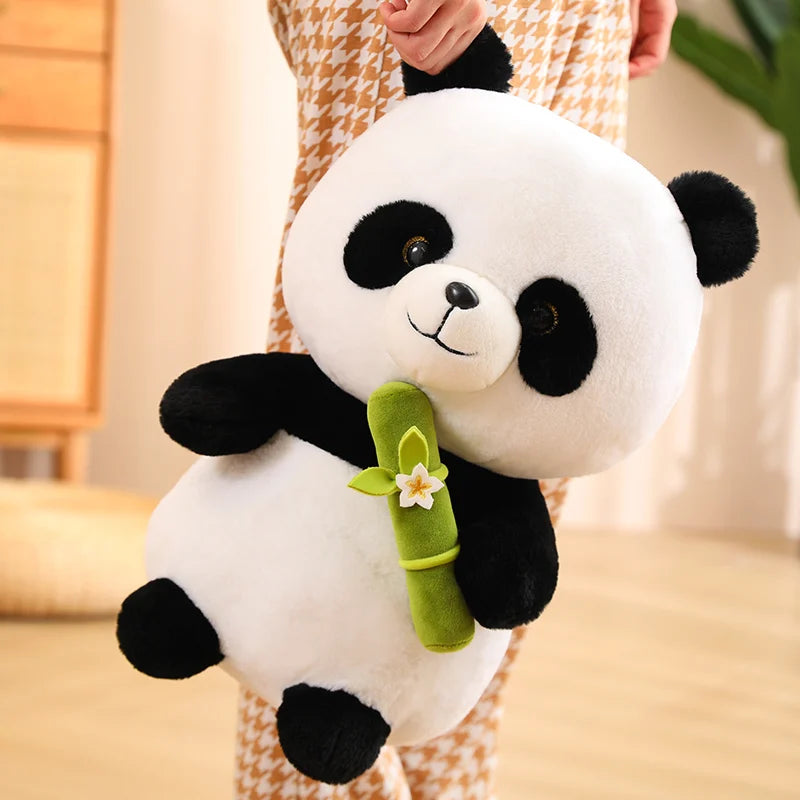 25/35/45cm Cute Panda Plush Toy - Soft Bamboo Panda Bear Stuffed Animal for Kids, Best Gift for Birthday & Christmas (Home Decor, Nursery, Cuddling Companion)