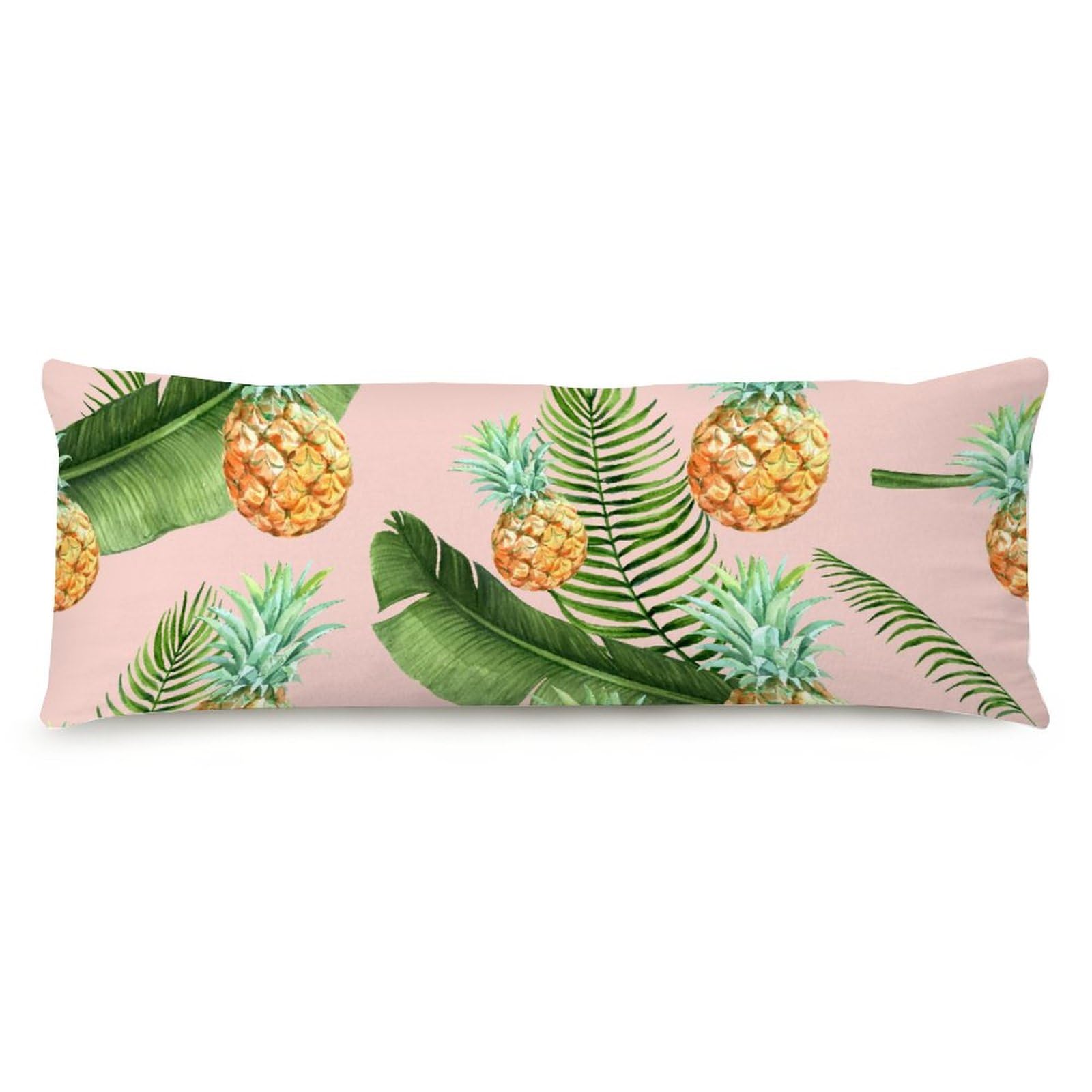 Premium 20x54 Inch Body Pillow Cover - Soft Pineapple Print Turquoise Pillowcase with Hidden Zipper for Hair & Skin Protection | Perfect for Anime Fans, Pregnancy Support & Home Decor (20