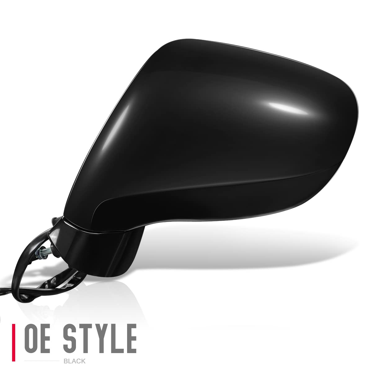 DNA Motoring OEM-MR-LX1320110 Power Adjustable Heated Folding Side Mirror with Puddle Light & Memory Function - Compatible with 2006-2008 Lexus IS250/IS350 - Perfect for Winter Driving & Enhanced Night Visibility