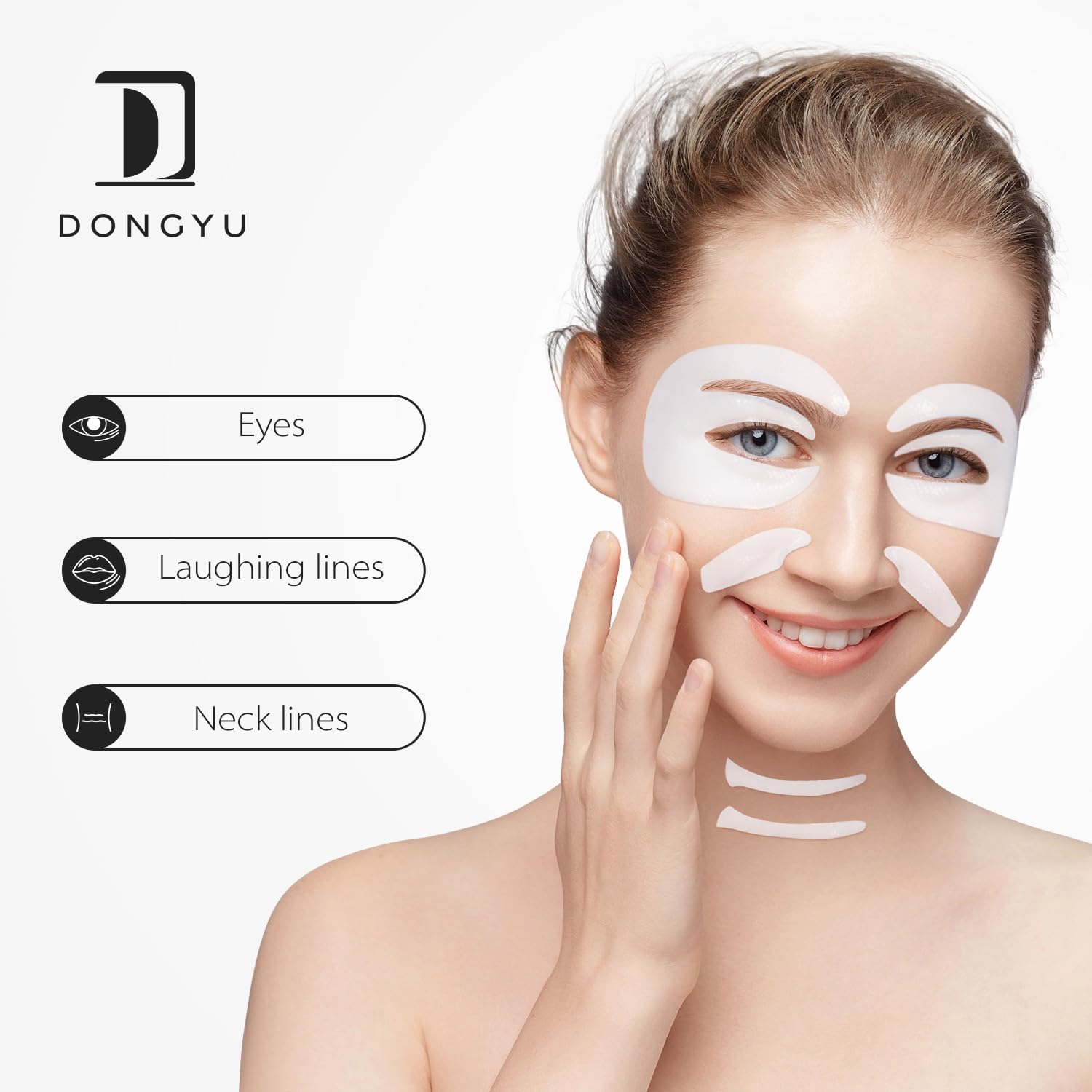 Dongyu Collagen Under Eye Patches - Overnight Eye Gel Mask with Caffeine, Peptides & Niacinamide - Reduce Dark Circles, Puffiness & Eye Bags - Anti-Wrinkle Treatment for Smile Lines - 6 Pcs - Perfect for Nighttime Skincare & Travel Essentials
