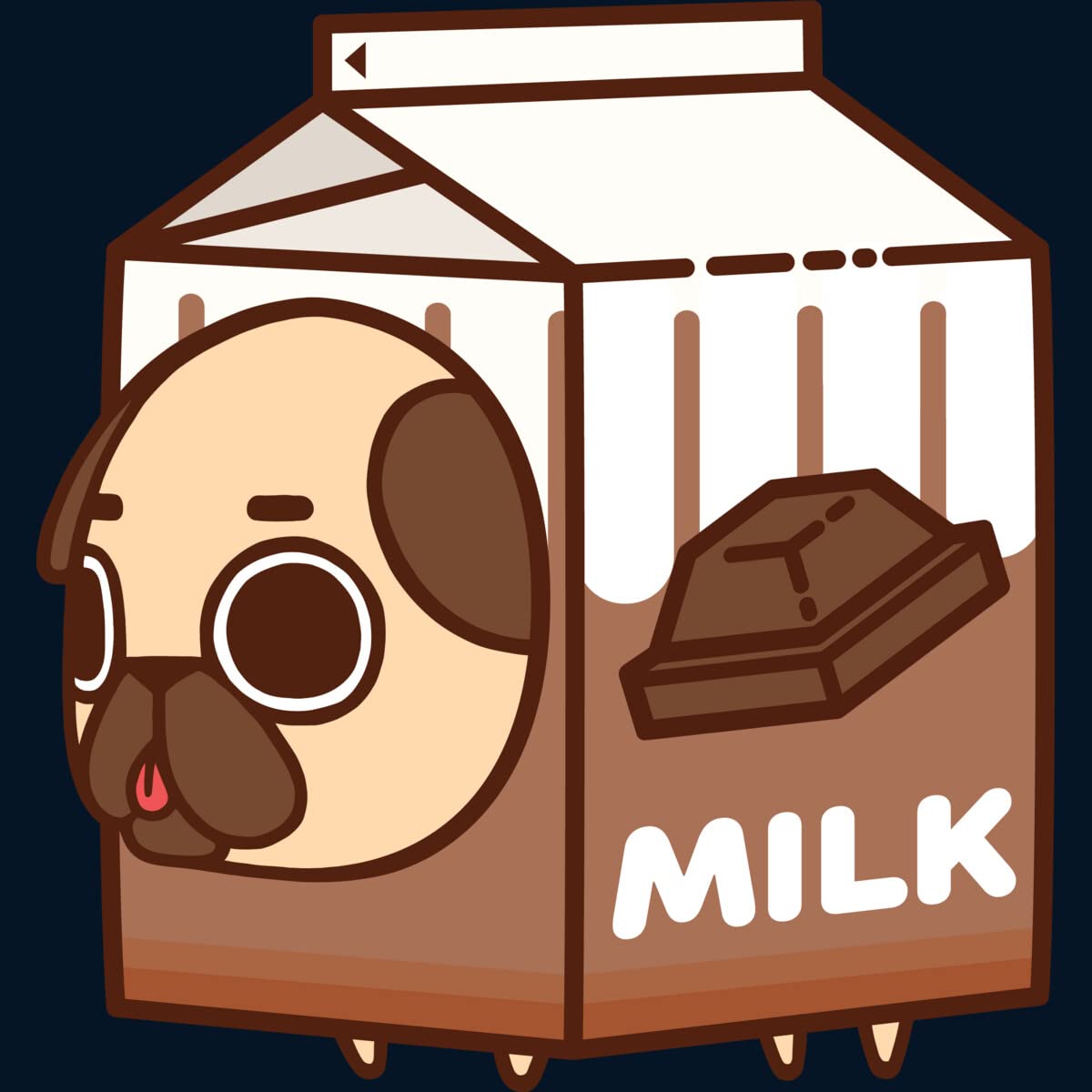 Design By Humans Men's Puglie Chocolate Milk Graphic Tank Top - Soft Cotton Casual Tee for Summer Outfits, Beach Wear & Street Style