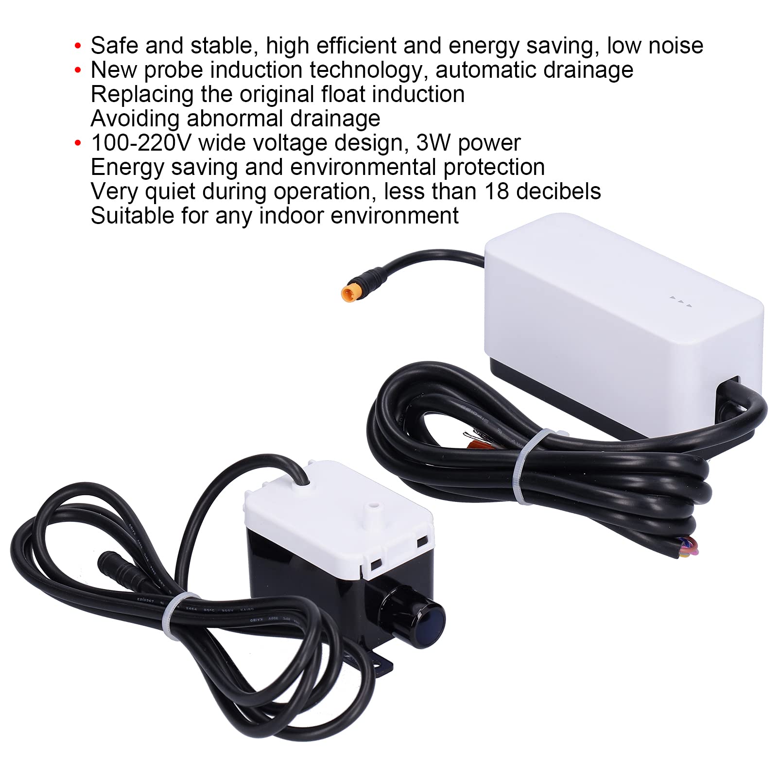 Mini Split Condensate Pump - Automatic Quiet AC Drain Removal for HVAC, Air Conditioner & Dehumidifier (110-240V) - Perfect for Basements, Attics & Small Spaces