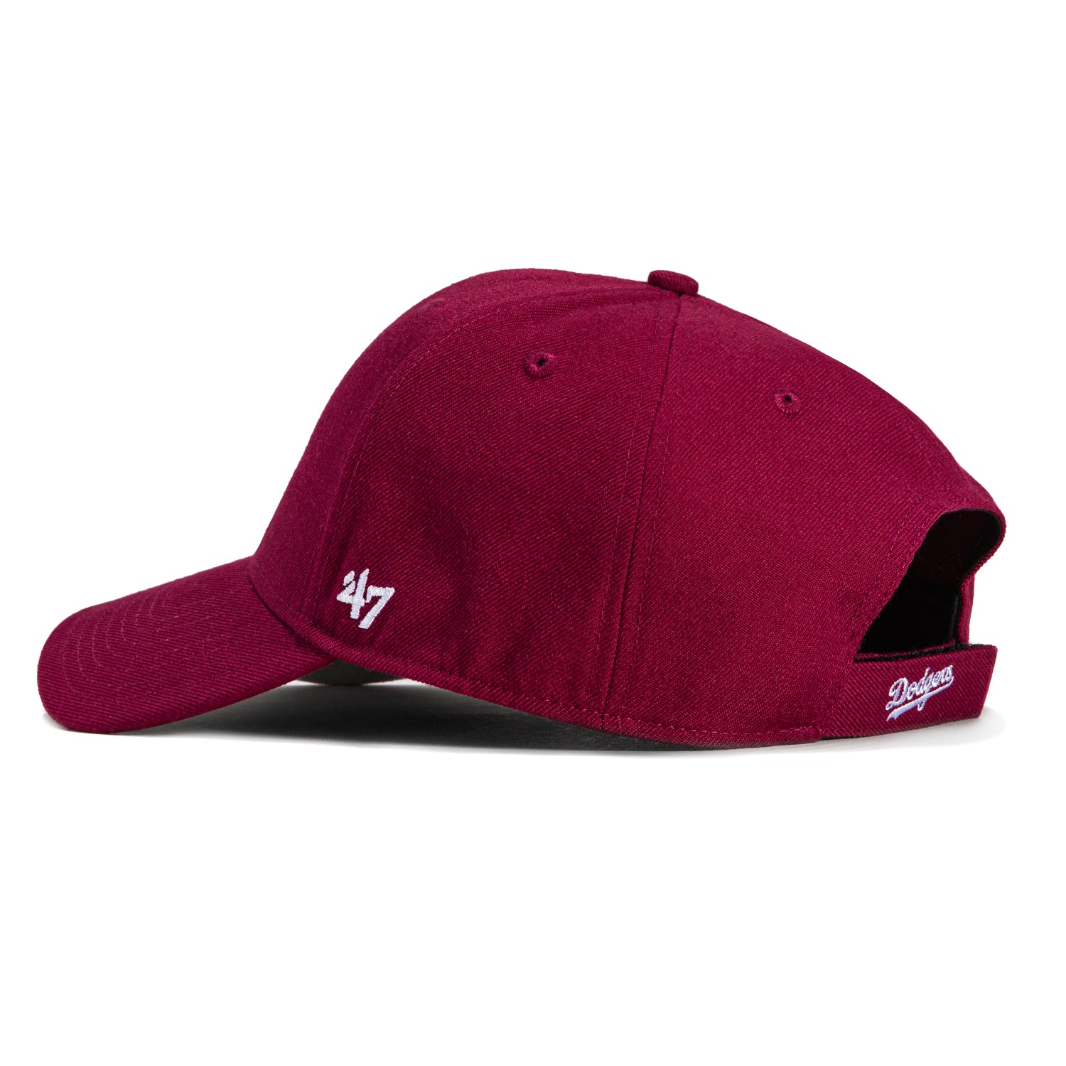 47 Brand Los Angeles Dodgers MVP Adjustable Velcro Hat - Cardinal Red Snapback Baseball Cap for Men & Women - Perfect for Game Day, Sports Events & Casual Wear