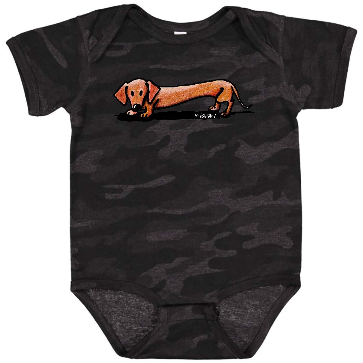 Inktastic Little Red Dachshund Baby Bodysuit - Cute Dog Lover Outfit for Infants & Toddlers - Perfect for Playdates, Family Photos & Pet-Themed Parties