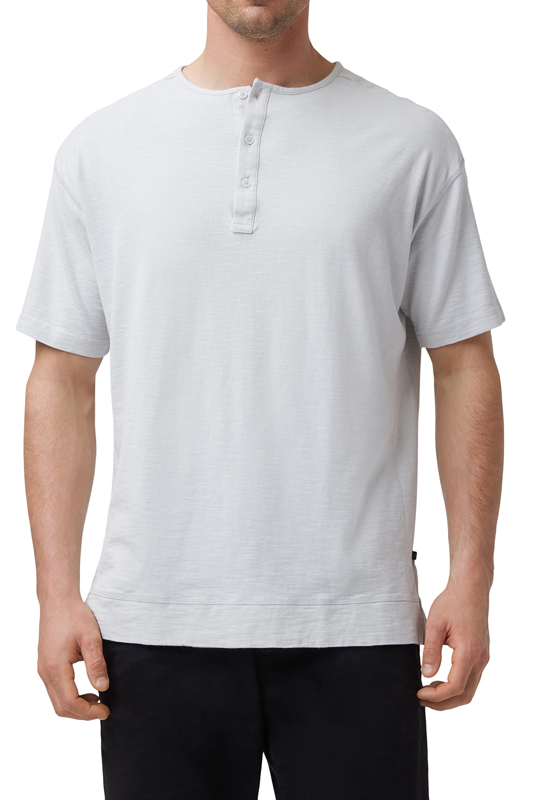 Good Man Brand SS Soft SLUB Henley T-Shirt for Men - Comfortable Casual Wear for Everyday Outings and Relaxation