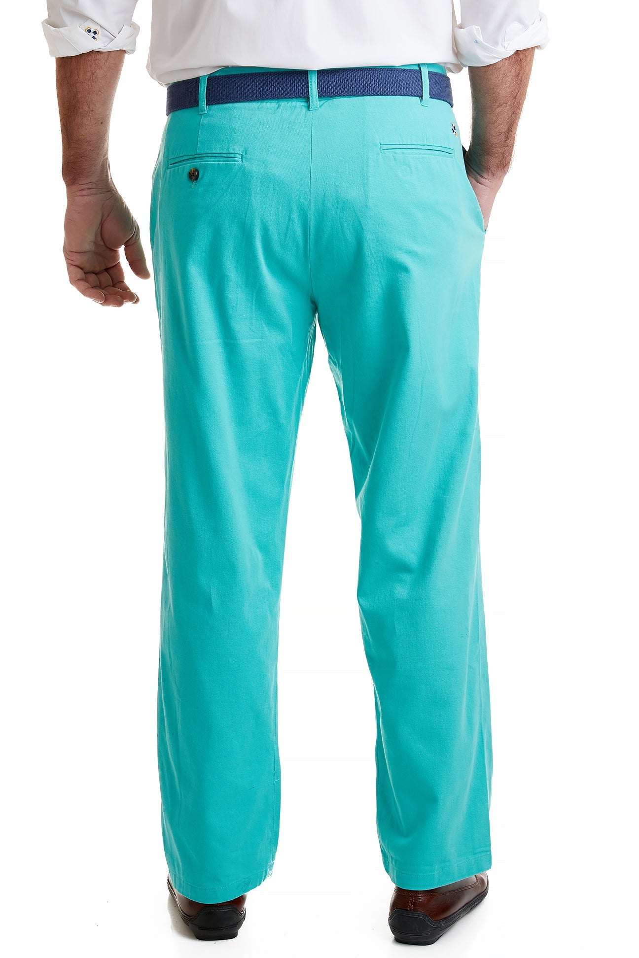 Stretch Twill Harbor Pant in Aquatic Green - Comfortable & Stylish Casual Pants for Men & Women - Perfect for Work, Travel & Outdoor Activities
