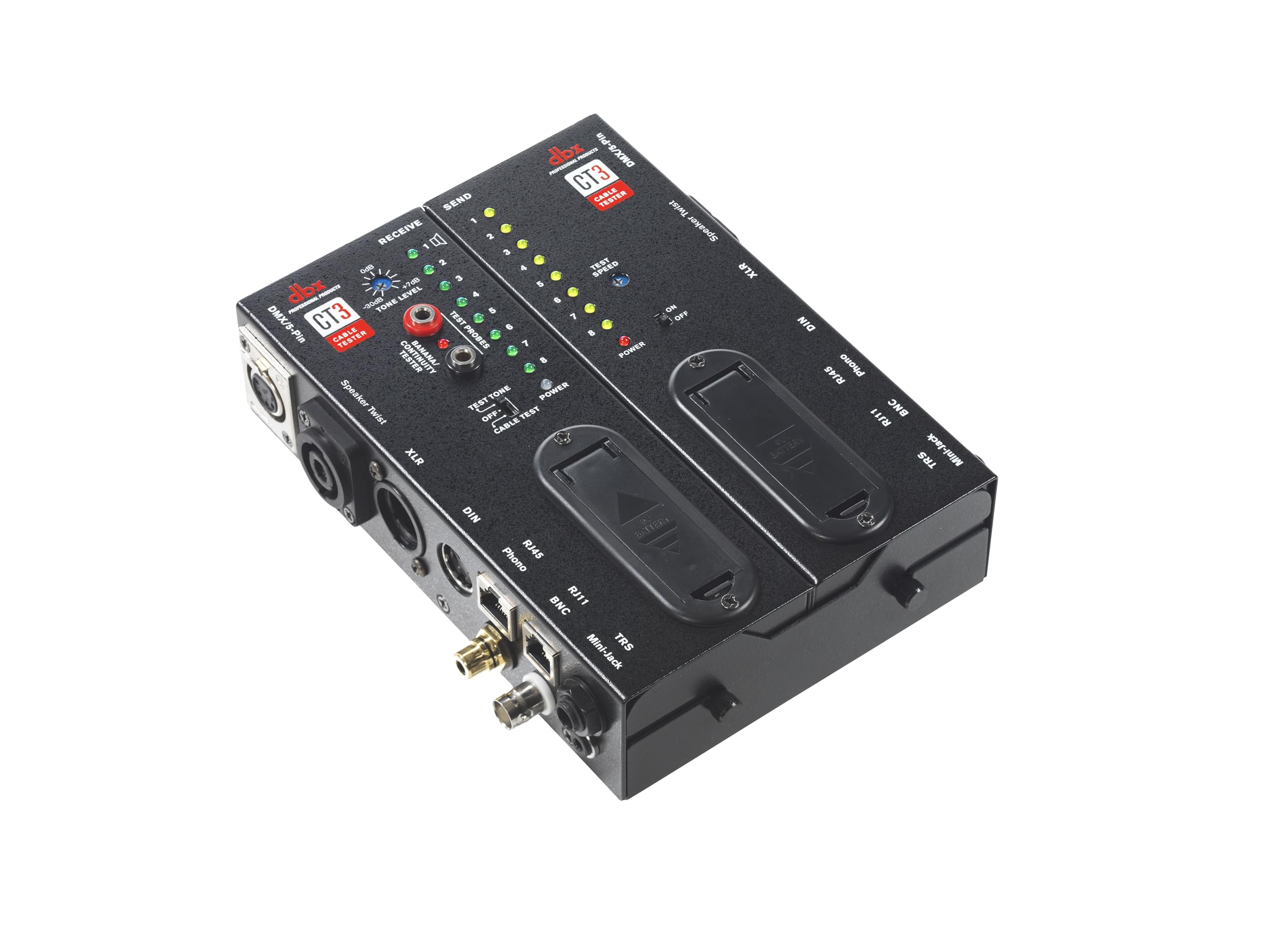 dbx CT-3 Advanced Cable Tester - Professional Network & Audio Cable Testing Tool (Black) | Perfect for Studio, Live Sound & IT Installations