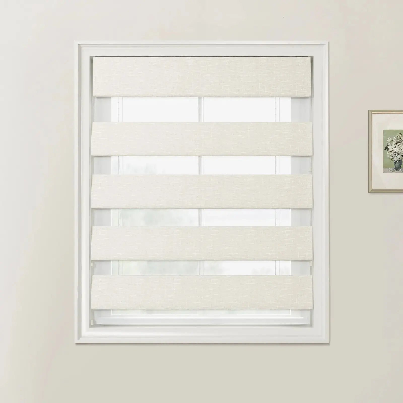 Custom Zebra Roman Blind Cord Lift - Blackout Window Shades for Home & Office - Easy Installation & Light Control