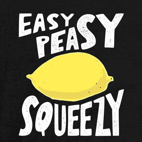 Pop Threads Easy Peasy Lemon Squeezy Cute Funny Canvas Tote Bag - Stylish Reusable Shopping Bag for Groceries, Beach, Work & School