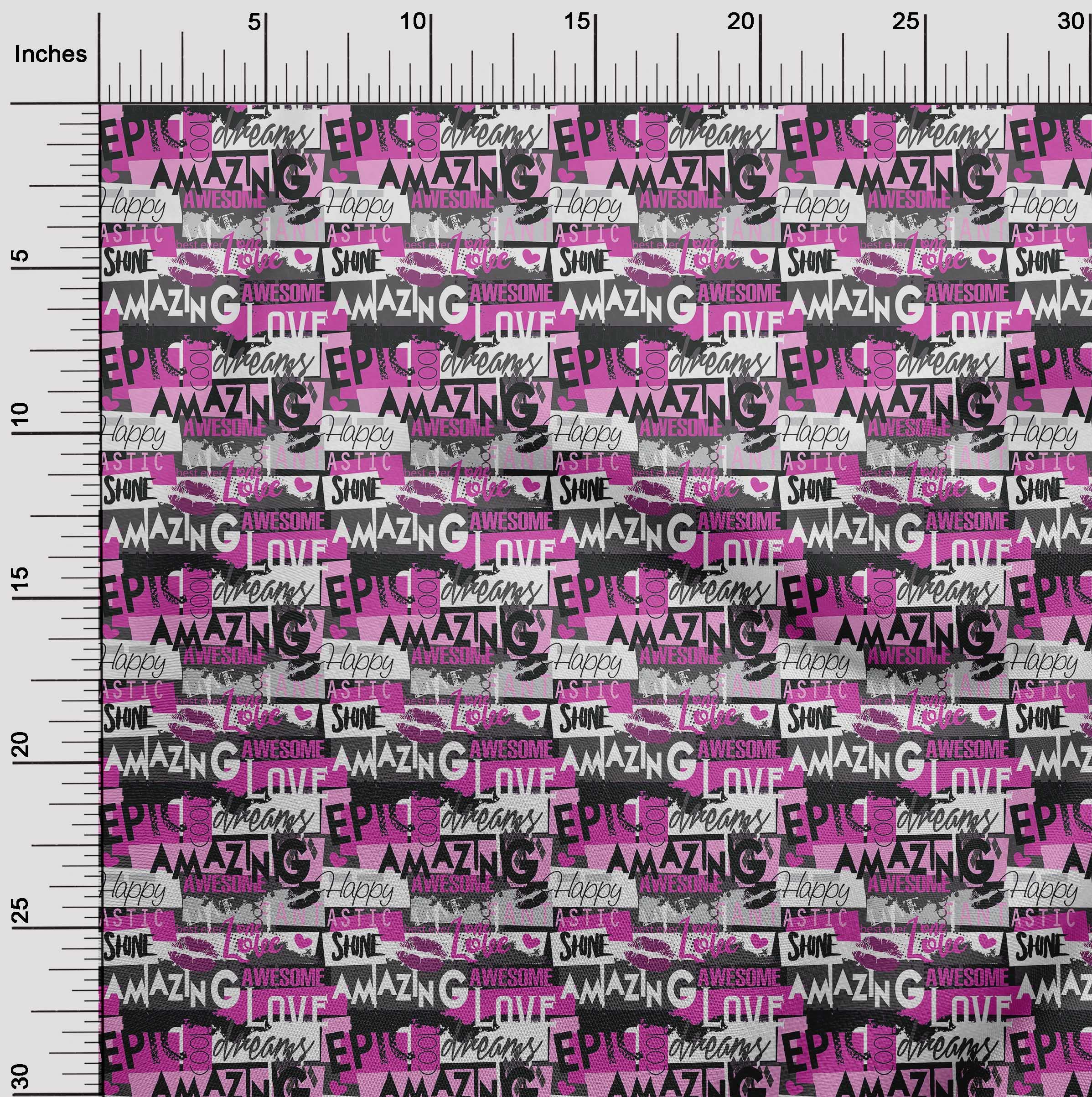 oneOone Silk Tabby Pink Fabric - 42 Inch Wide Writing Font Dress Material for DIY Sewing, Quilting & Craft Projects | Perfect for Dresses, Scarves & Home Decor