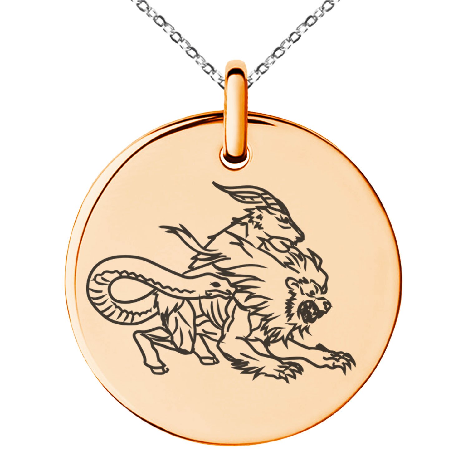 Greek Mythology Small Medallion Circle Charm Pendant Necklace - Ancient Greek Coin Inspired Jewelry for Women, Goddess Athena & Zeus Symbol, Perfect for Gifts, Costume Parties & Mythology Lovers