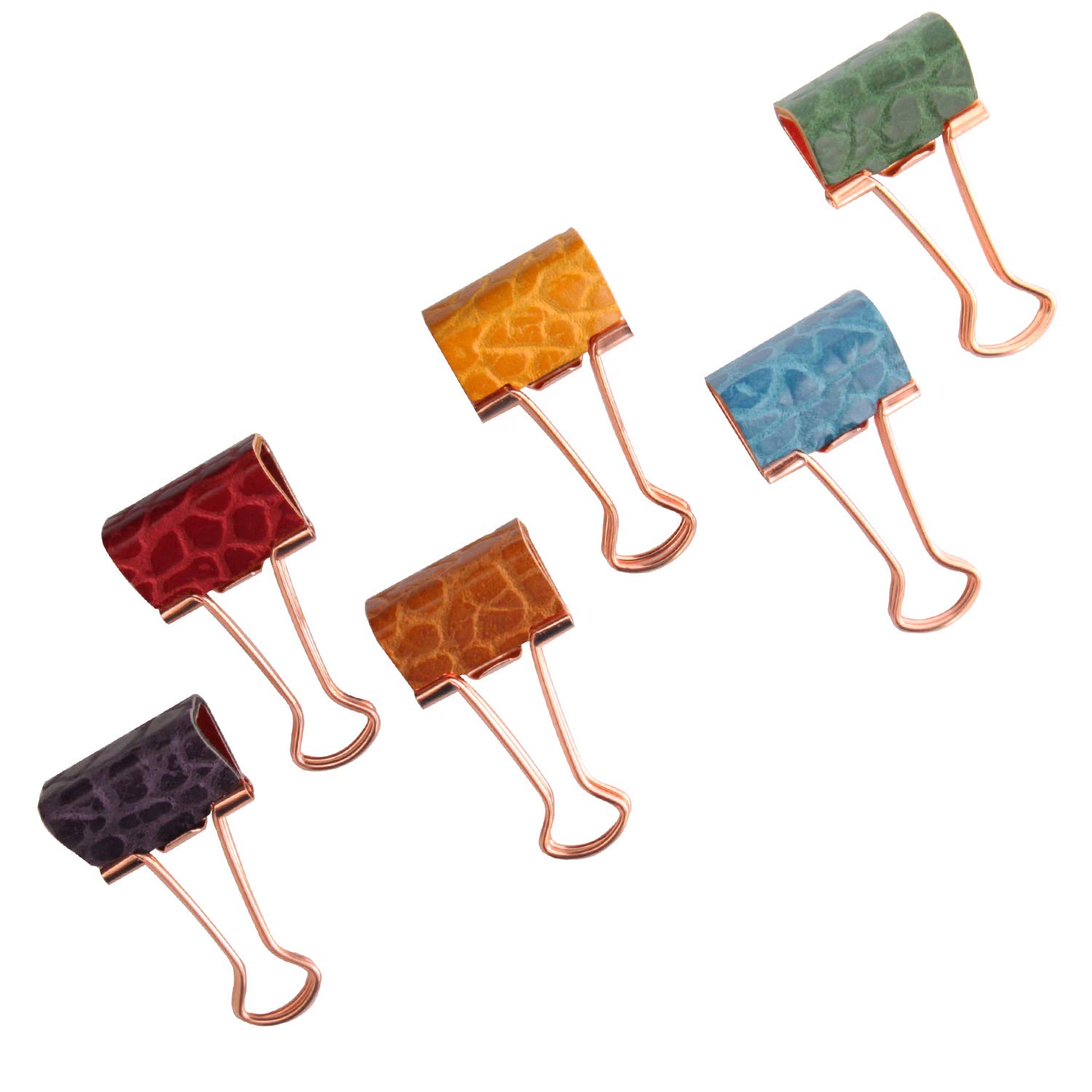 Premium Animal Print Medium Binder Clips - 50pcs Colorful Metal Paper Clips for Office, School & Home Organization - Perfect for Documents, Photos & Memo Boards