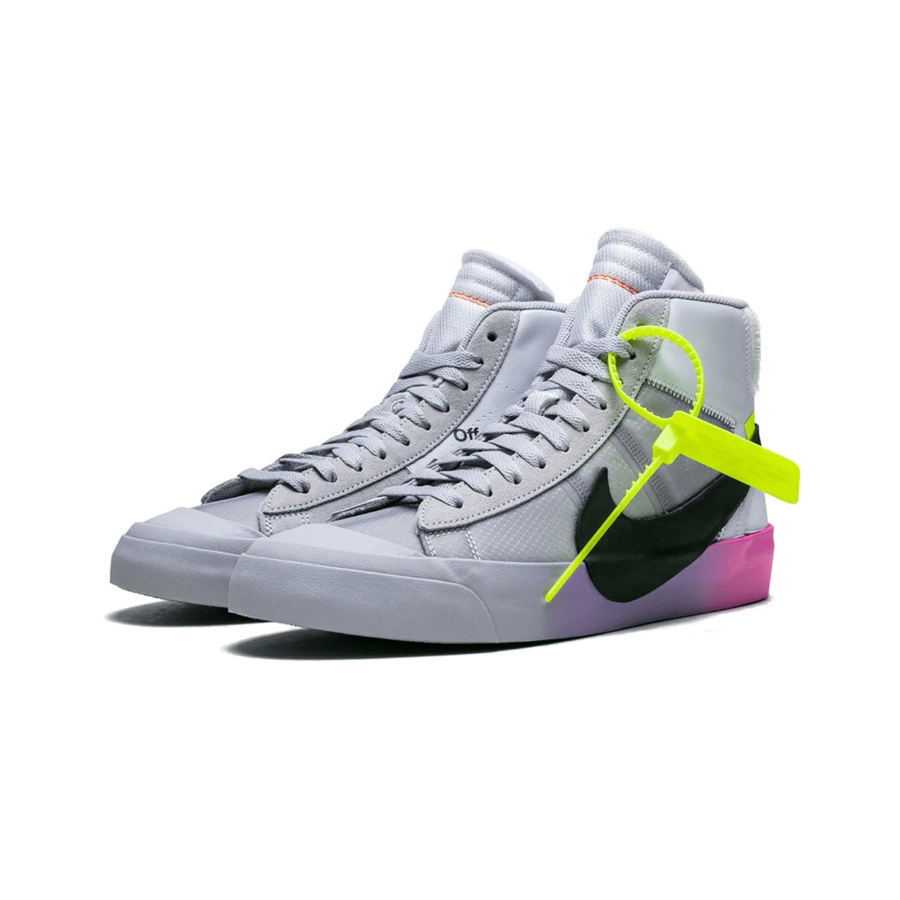 Nike Blazer Mid Off White Wolf Grey Sneakers - Men's & Women's Casual Shoes for Running, Walking & Streetwear Fashion