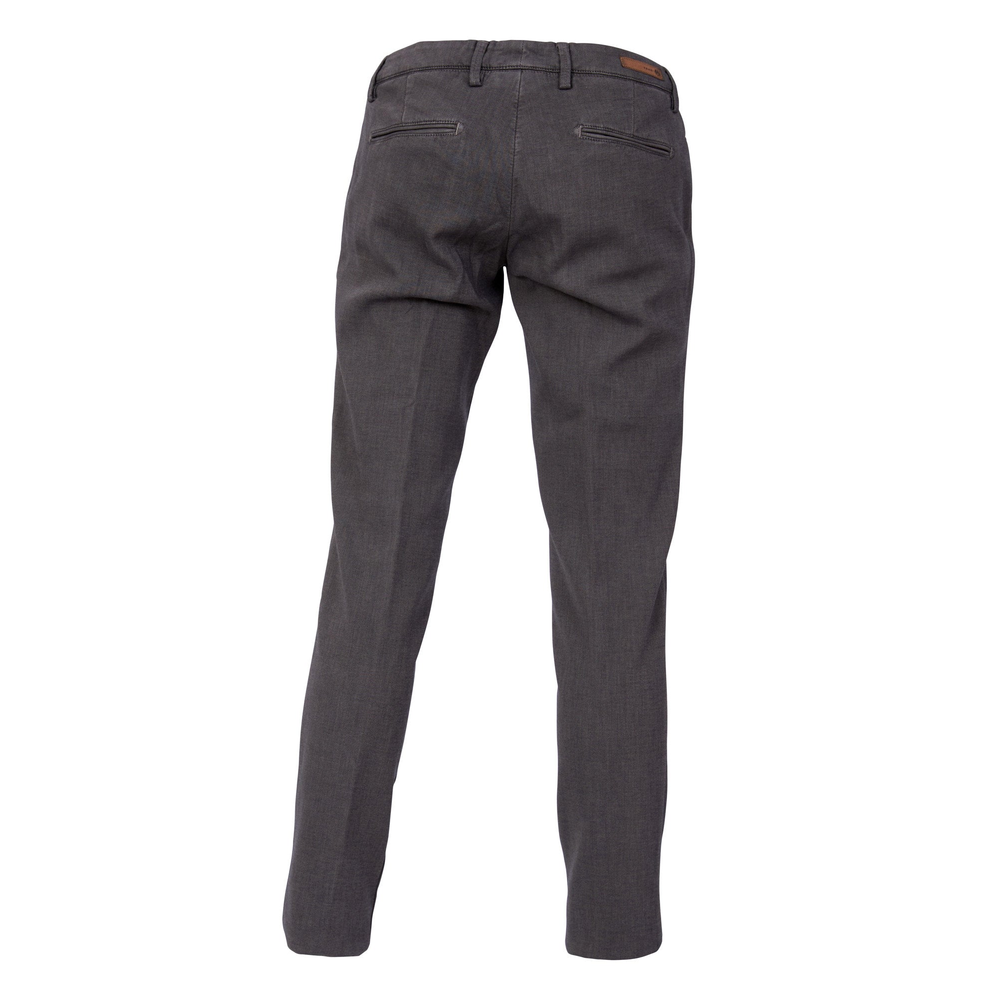 FRADI Men's Denim Look Cotton Stretch Chino Pants - Mid Grey | Comfortable Slim Fit Casual Trousers for Work, Travel & Everyday Wear