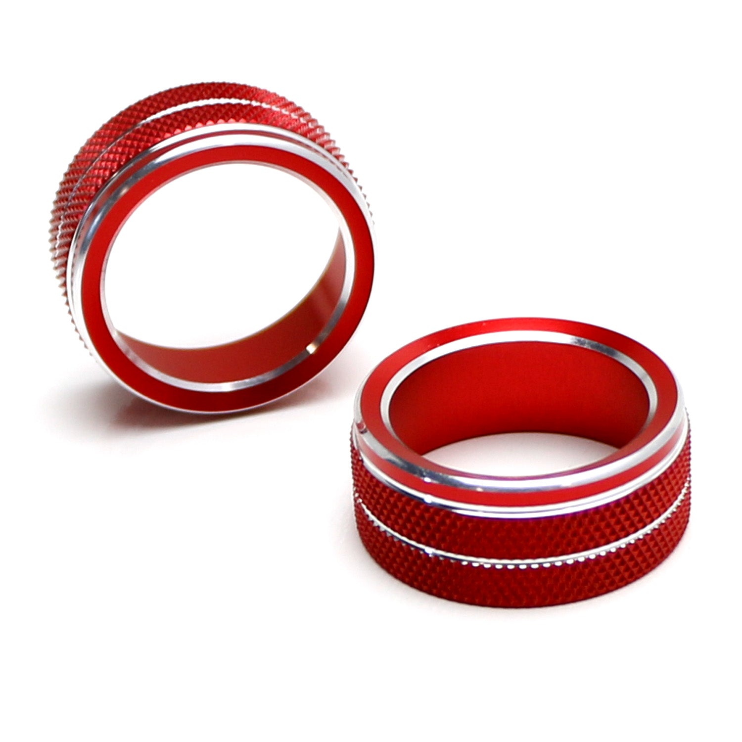 2PCS Red Stereo Audio Volume Control Knobs for 2018-2022 Honda Accord - Replacement Switch Covers for Car Radio & Dashboard (Perfect for DIY Car Interior Upgrades & Audio System Customization)