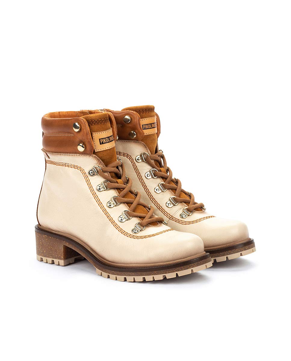 PIKOLINOS Women's Leather Flat Ankle Boots - Comfortable Casual Shoes for Walking, Work & Everyday Wear
