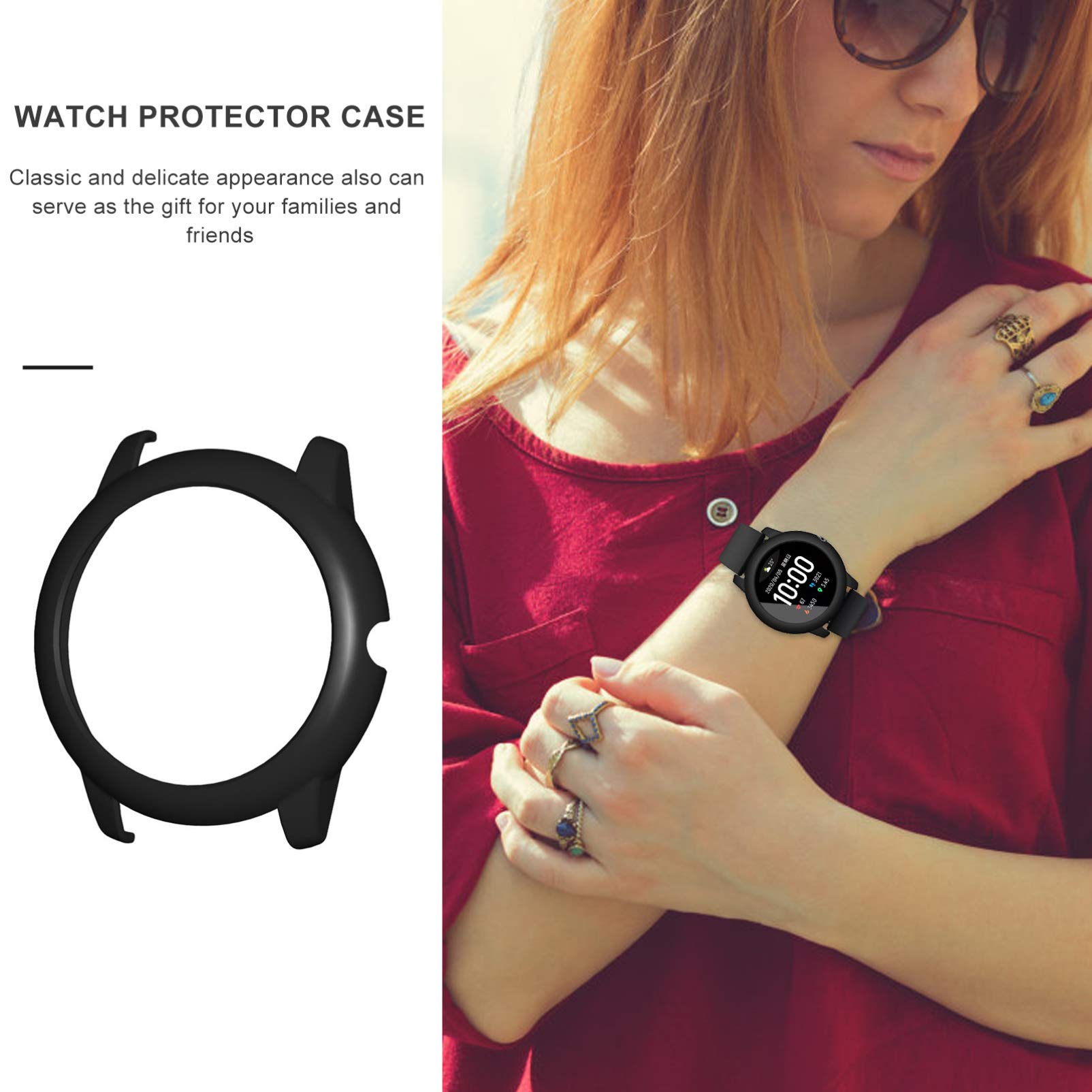 Hemobllo Round Screen Protector Cover for Haylou Solar LS05 Smartwatch - Scratch-Resistant, Anti-Fingerprint, HD Clear Protection | Perfect for Workouts, Outdoor Activities & Daily Use