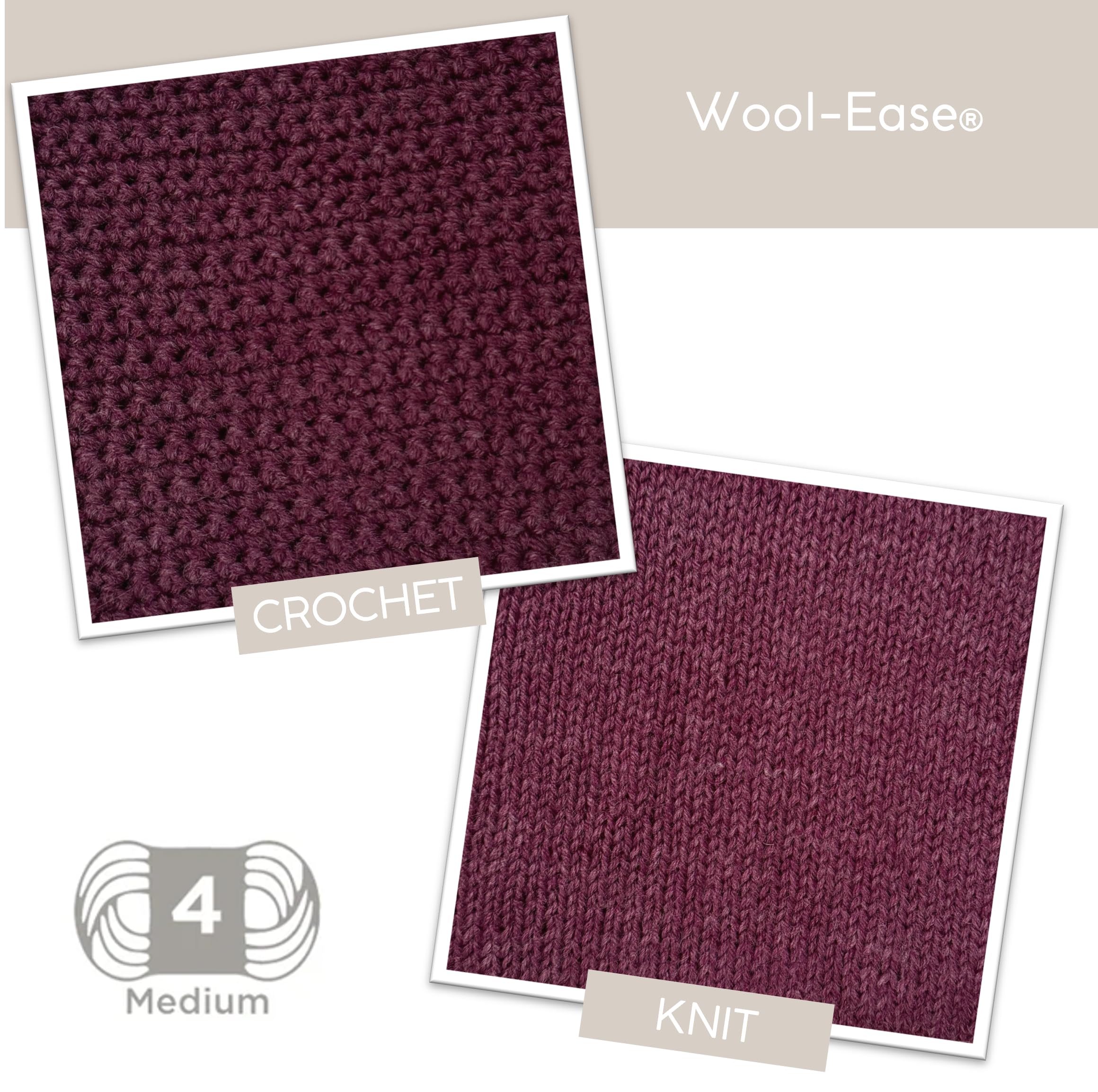 Lion Brand Yarn Wool-Ease Worsted-Weight Knitting & Crocheting Yarn - 1 Pack Oxford Grey - Perfect for Scarves, Blankets & Winter Crafts