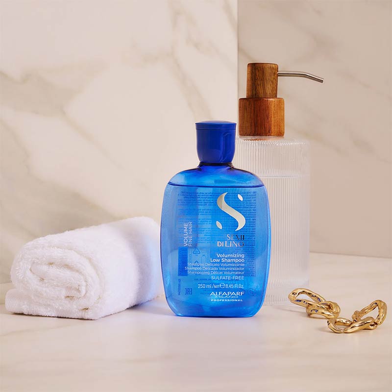Alfaparf Semi Di Lino Volume Volumizing Low Shampoo for Fine Flat Hair - Sulfate Free Hair Thickening Shampoo for Daily Use at Home & Salon