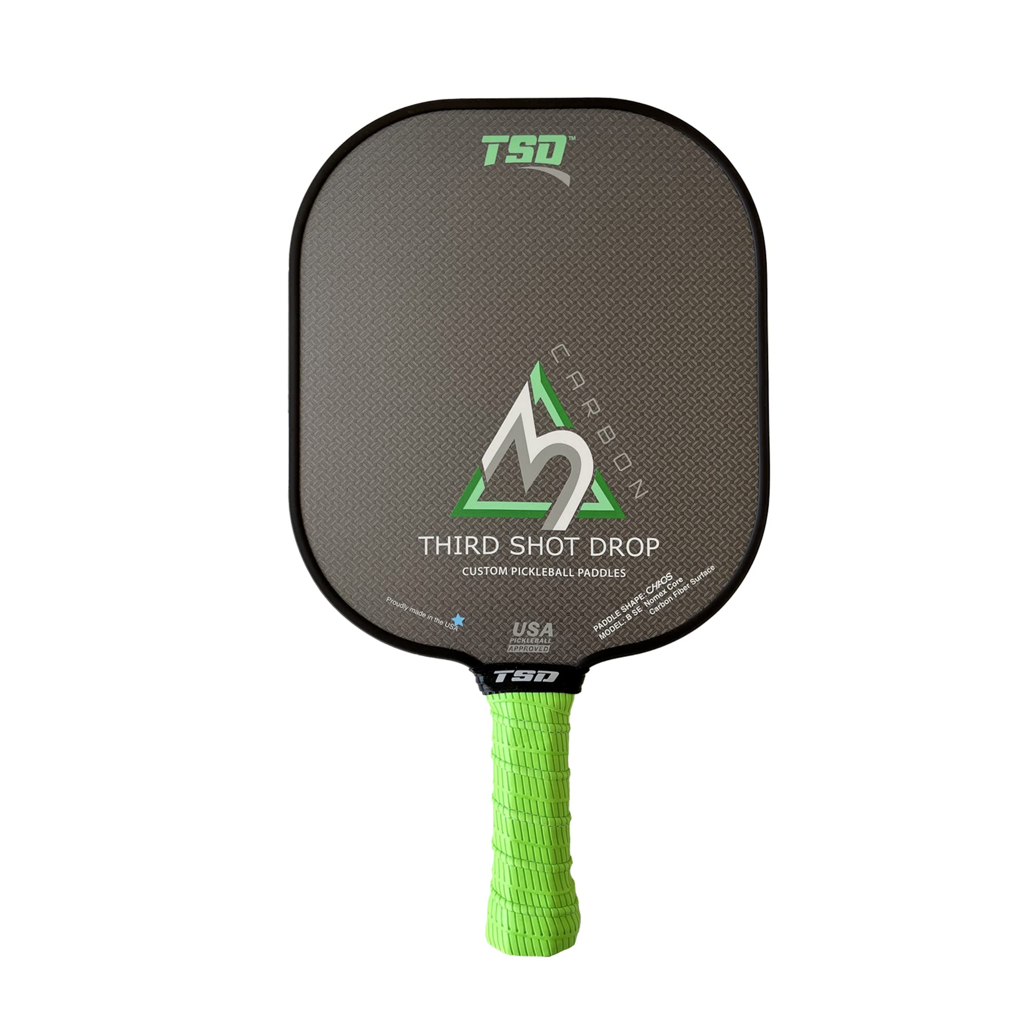 Premium Wide Body Pickleball Paddle - Triple Layer Carbon Fiber Diamond Weave Surface (Chaos) - Lightweight & Durable for Competitive Play & Outdoor Games