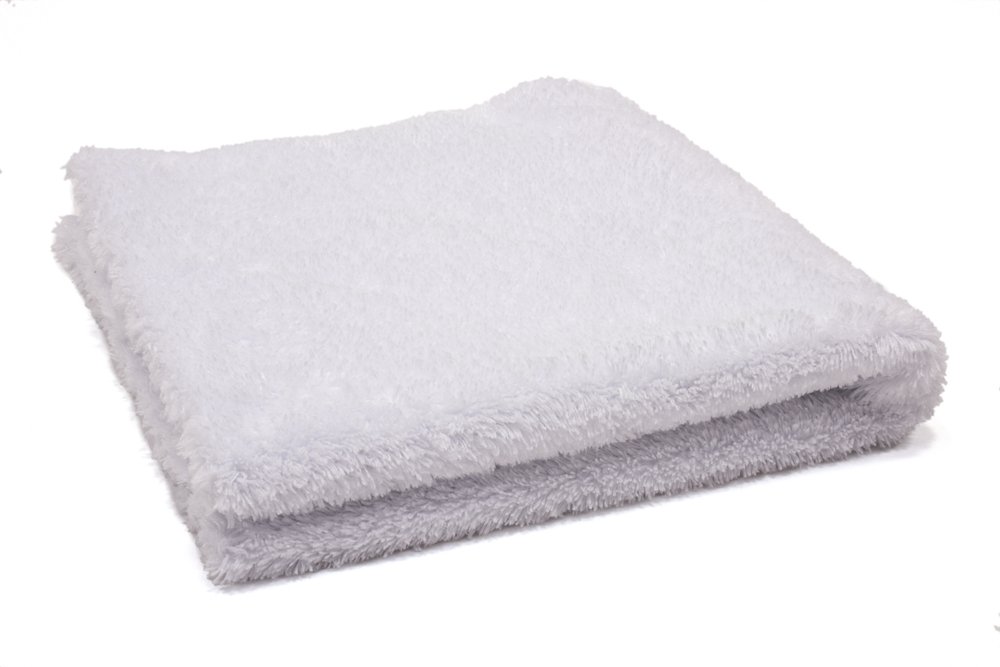 Premium Korean Plush Edgeless Microfiber Detailing Towels - 16x16 Inch, Ultra Soft Car Cleaning Cloths, Pack of 10 White Towels for Auto Detailing, Wax Removal & Glass Cleaning