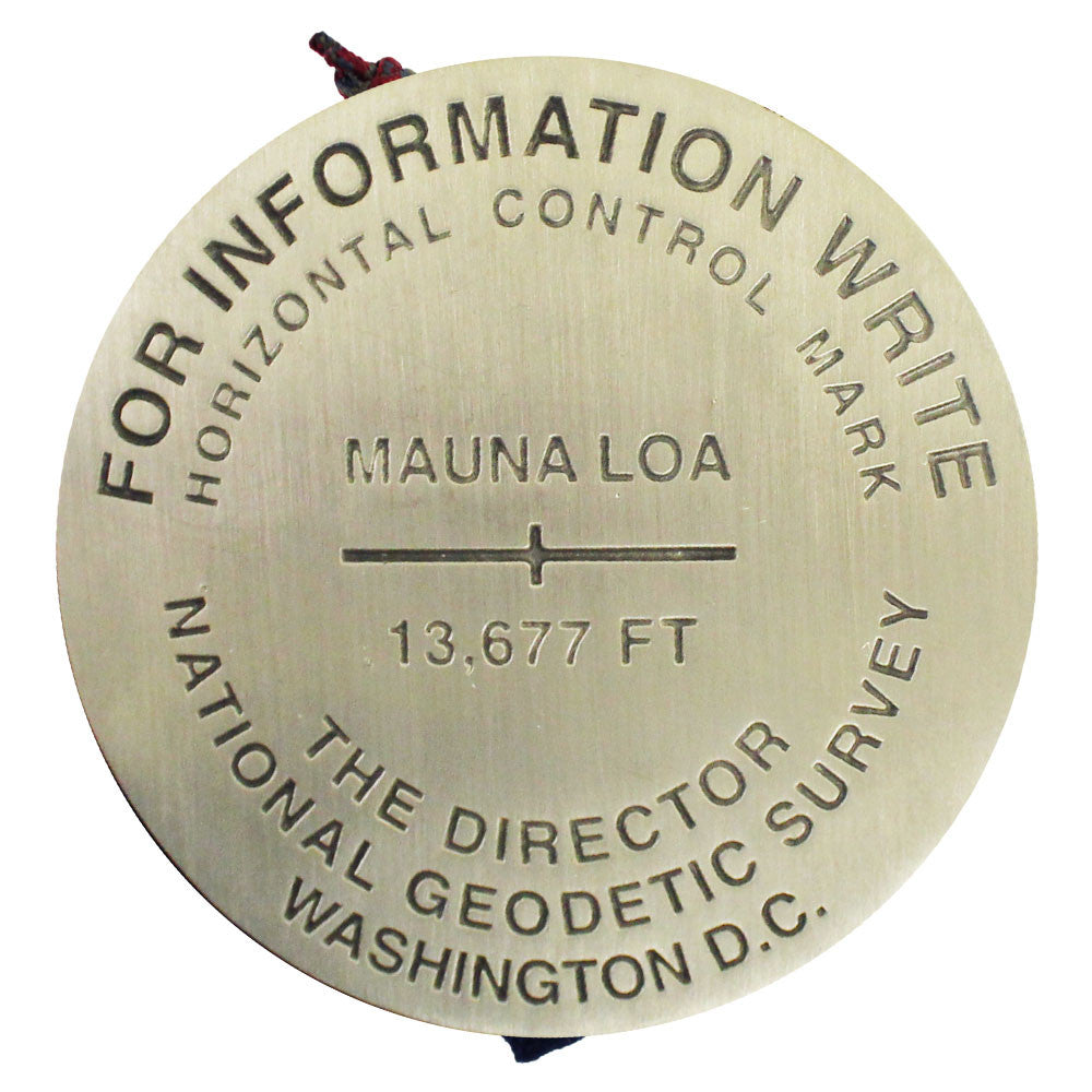 Benchmark Replica Medallion - Mauna Loa Volcano Souvenir & Collectible | Perfect for Travel Gifts, Hawaiian Decor, and Geology Enthusiasts