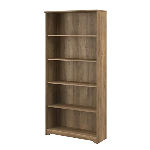 Scranton & Co Cabot Tall 5 Shelf Reclaimed Pine Bookcase - Rustic Wood Bookshelf for Living Room, Home Office & Library Storage