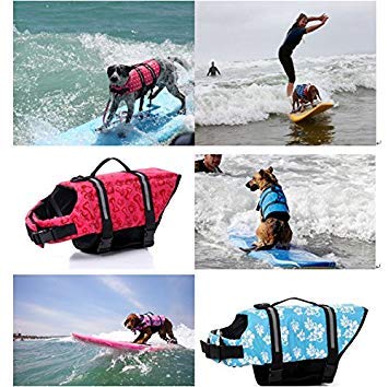 Premium Dog Life Jacket - Adjustable Pet Swim Vest with Handle & Reflective Strips for Safety, Flotation Aid for Swimming, Boating & Water Activities (Multiple Colors)
