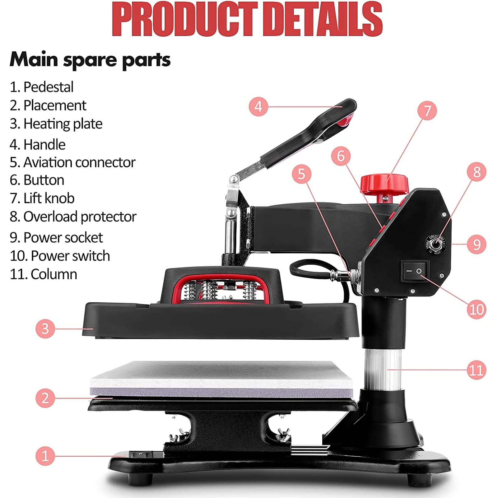 8-in-1 Upgraded 15x12 Inch Digital Swing Heat Press Machine - Industrial Quality Sublimation Heat Transfer for T-Shirts, Mugs, Hats & Plates | Perfect for DIY Crafts, Custom Apparel & Small Business Printing