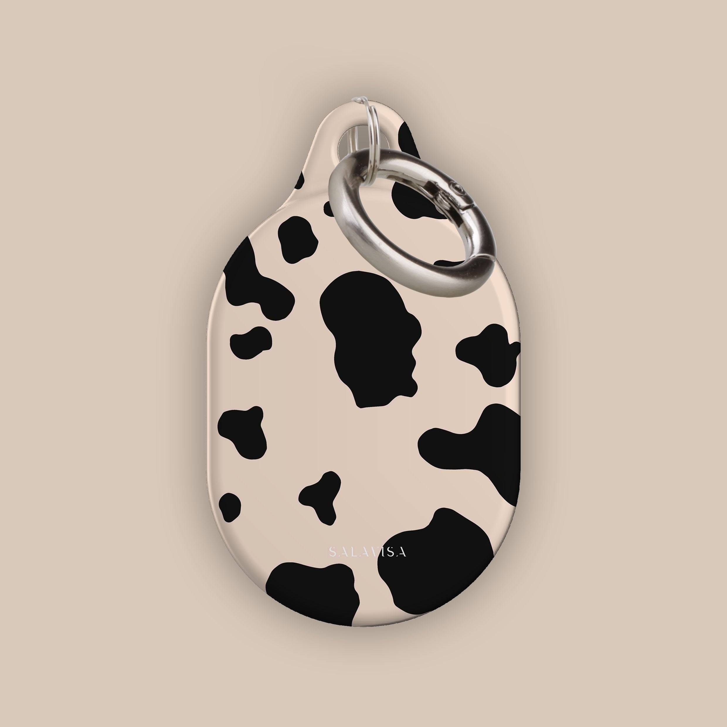 Pink Cow AirTag Holder - Cute & Durable Keychain for Apple AirTag - Perfect for Keys, Bags & Pet Tracking | Waterproof & Shockproof Design