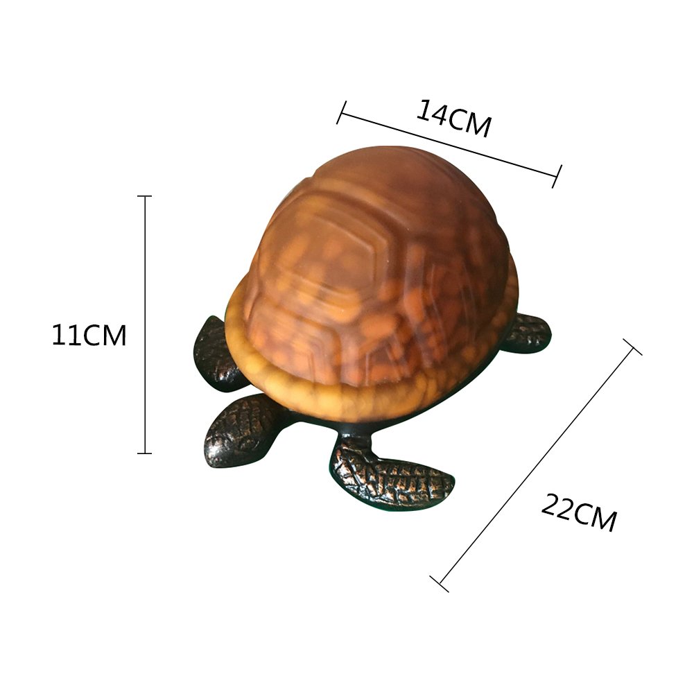 Turtle Shaped Table Lamp - Decorative Brown Night Light for Bedroom, Study & Restaurant | Cozy Ambient Lighting for Home & Office Decor