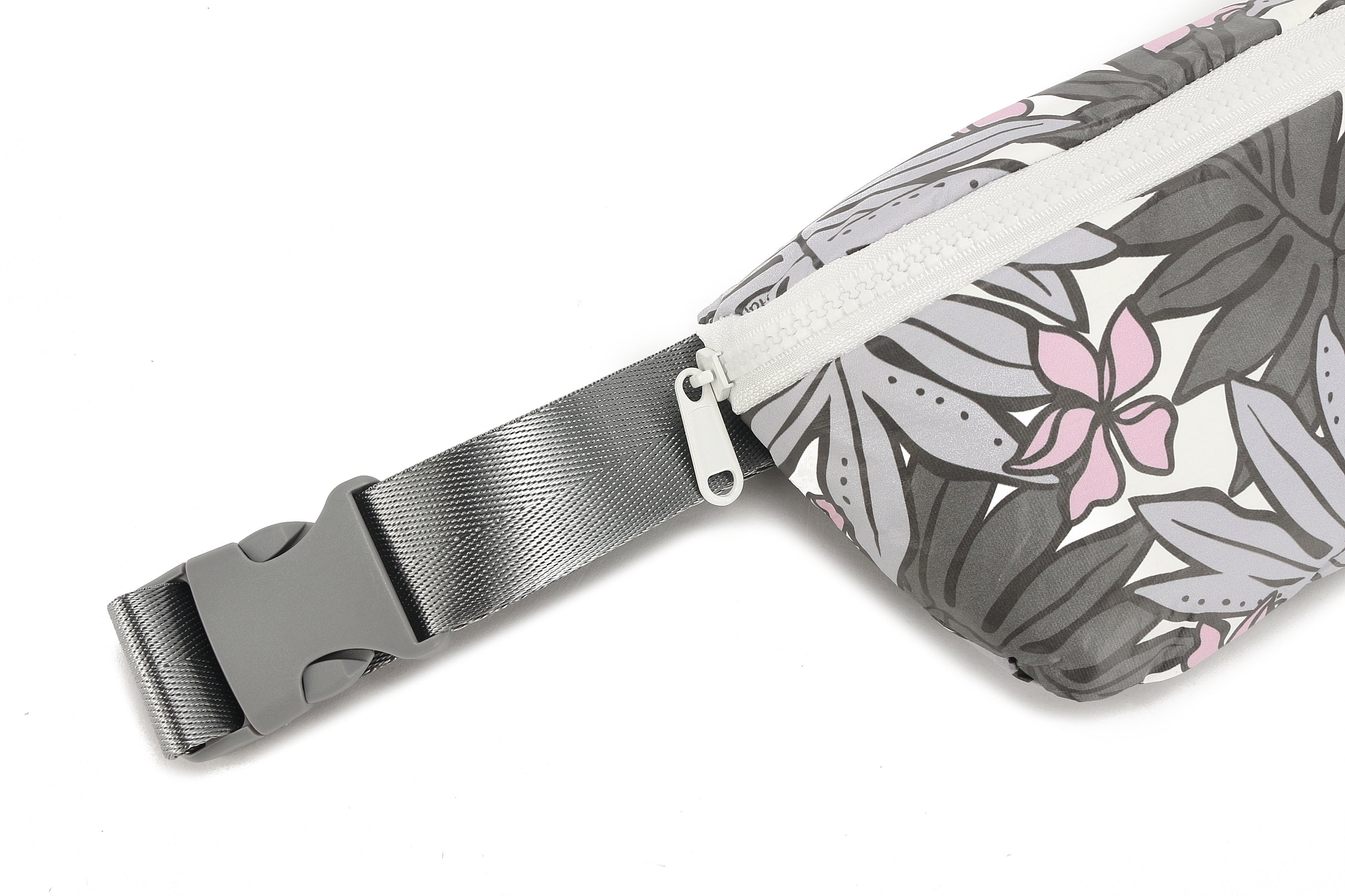 Fanny Pack Waist Bag - Stylish & Functional Wai Wai Lauaʻe Grey for Hiking, Travel & Everyday Use