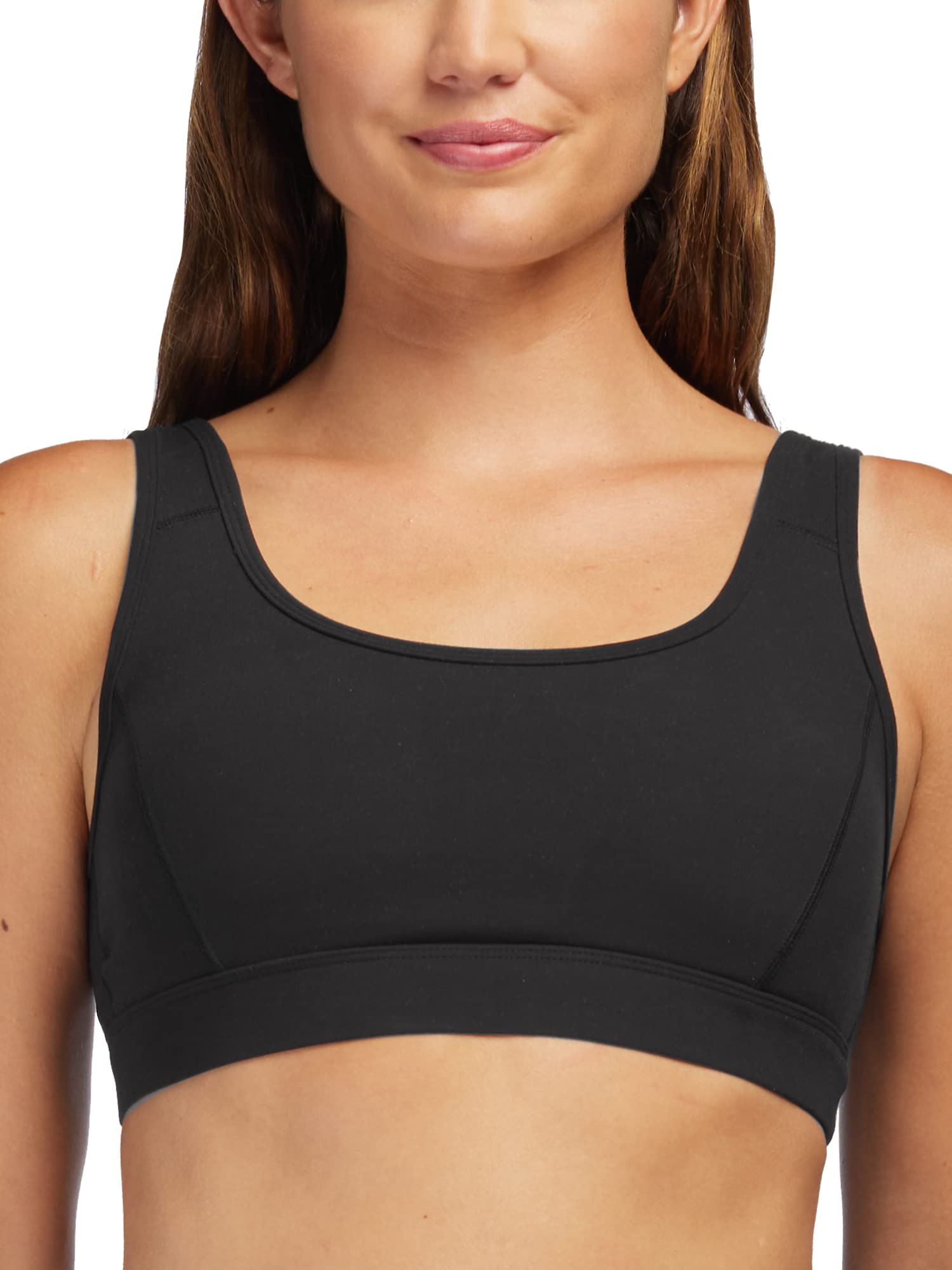 Stelle Women's Strappy Sports Bra - Full Coverage Criss Cross Back Yoga Bra with Padded Support for Workout, Running & Gym - Comfortable High Impact Activewear for Fitness & Yoga
