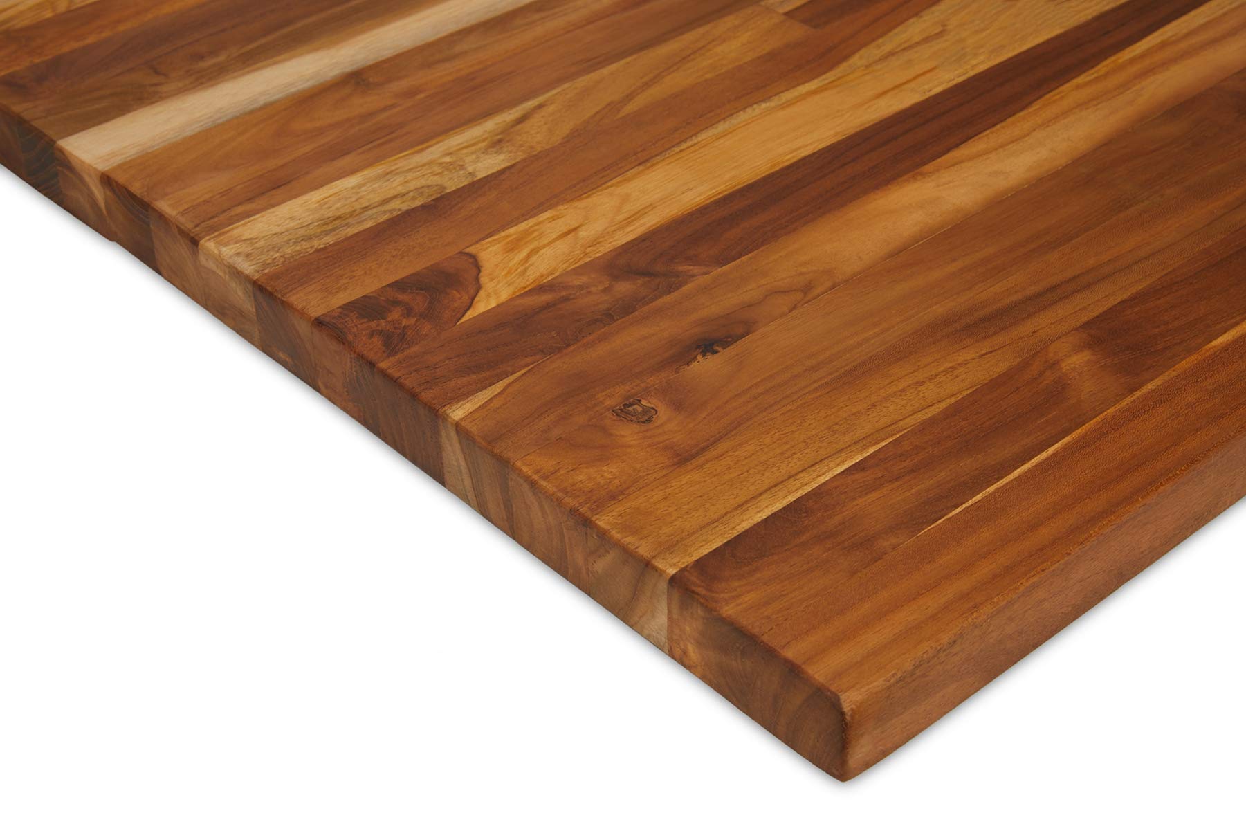 Premium Teak Wood Countertop with Oil Finish - 1.5 Inch Thick Kitchen Island & Bar Top - Durable Natural Wood Surface for Modern Kitchens, Restaurants & Outdoor Bars