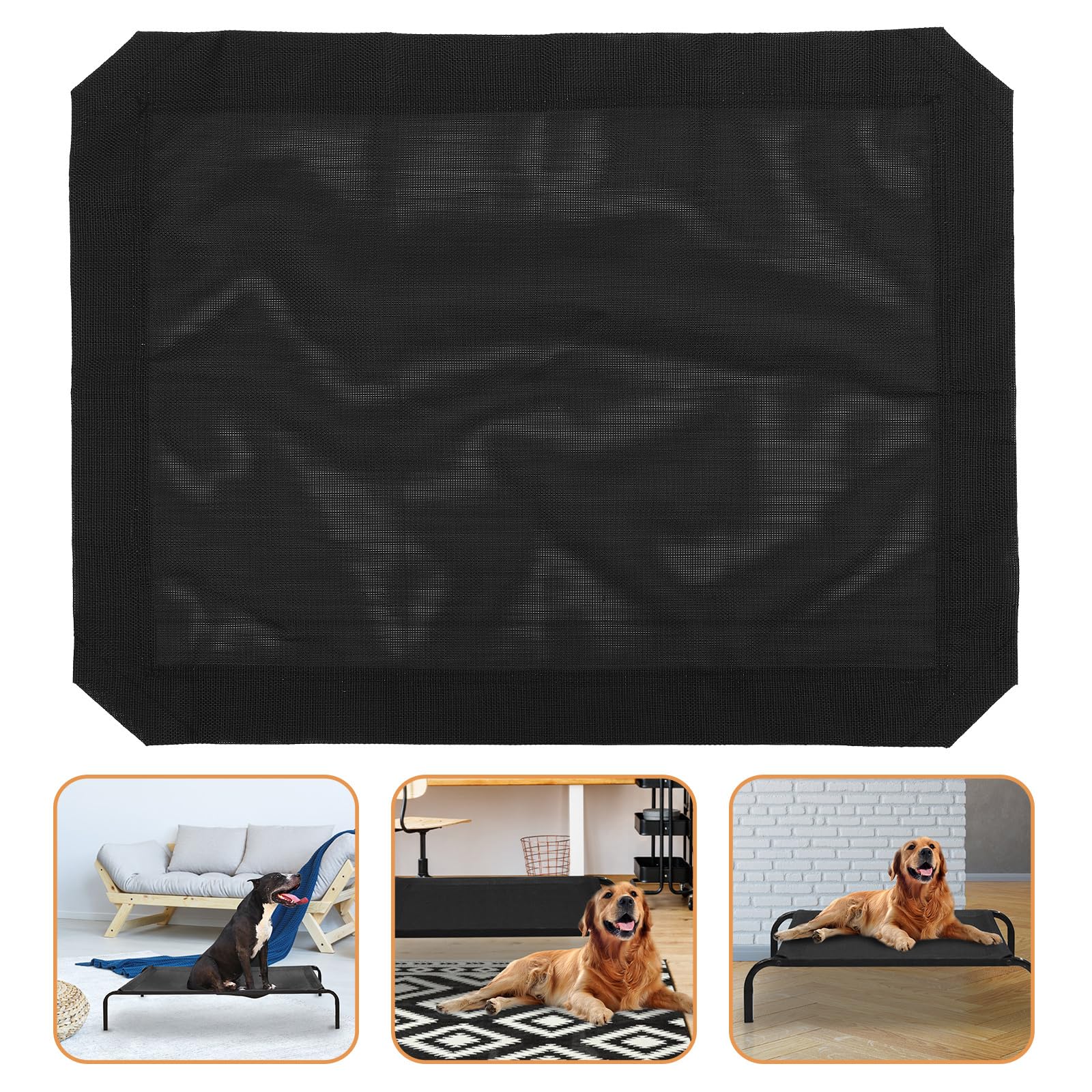 Breathable Elevated Pet Hammock Bed - Detachable Mesh Cat & Dog Lounge Bed with High Footed Design - Perfect for Indoor, Outdoor, Camping & Travel Use