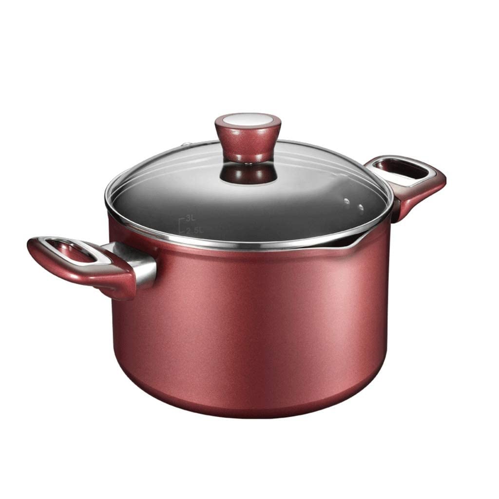 Multi-Purpose Non-Stick Aluminum Alloy Soup Stockpot with Double Handles - Perfect for Cooking Pasta, Eggs, Baby Food & More - Ideal for Home Kitchen Use