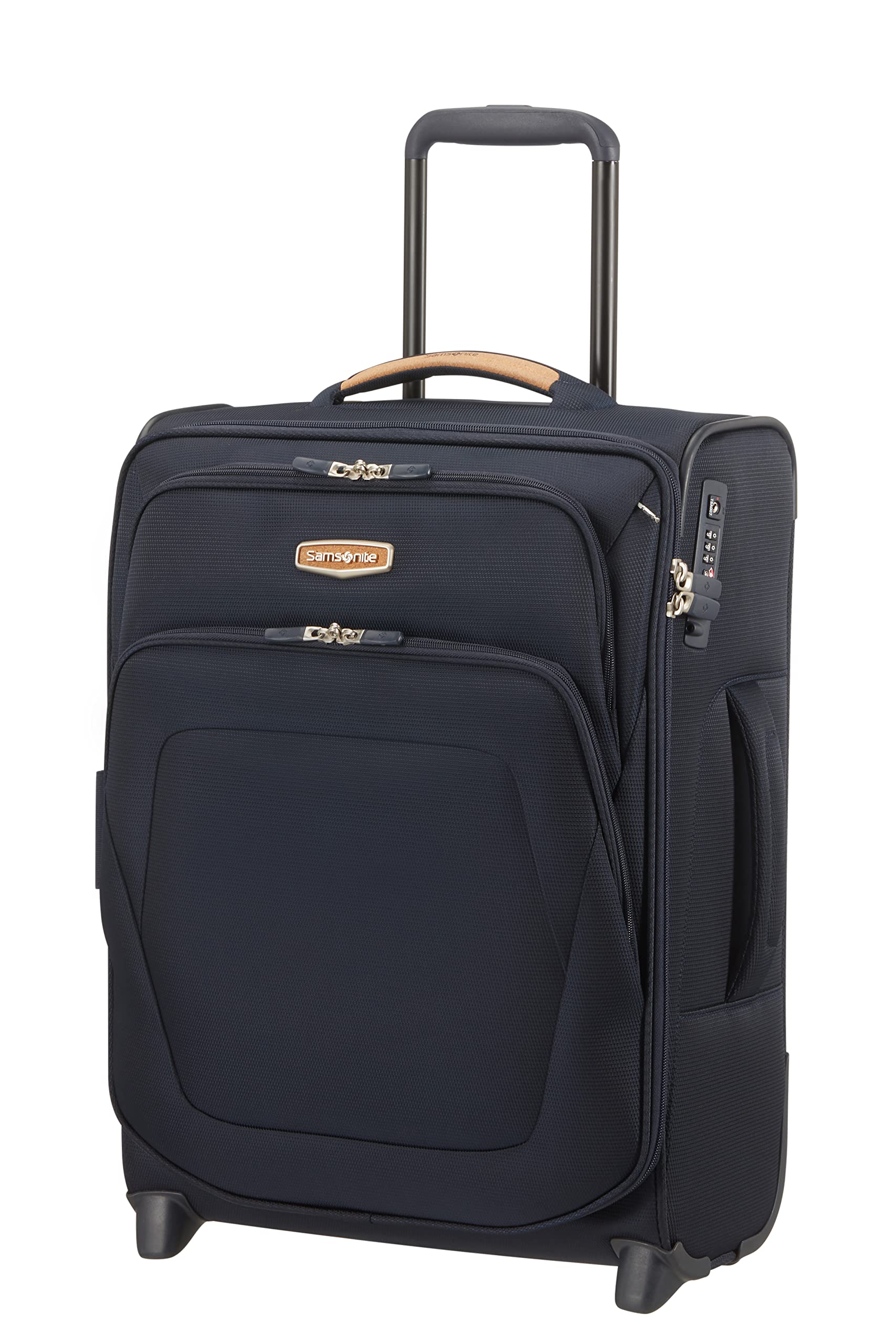 Samsonite Eco Blue Carry-On Luggage 55cm - Lightweight Hardshell Suitcase for Air Travel, Compact Spinner Cabin Bag with 4 Wheels, Perfect for Business Trips & Weekend Getaways